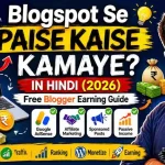 Blogspot Se Paise Kaise Kamaye in Hindi (2026) – Free Blogger Earning Guide