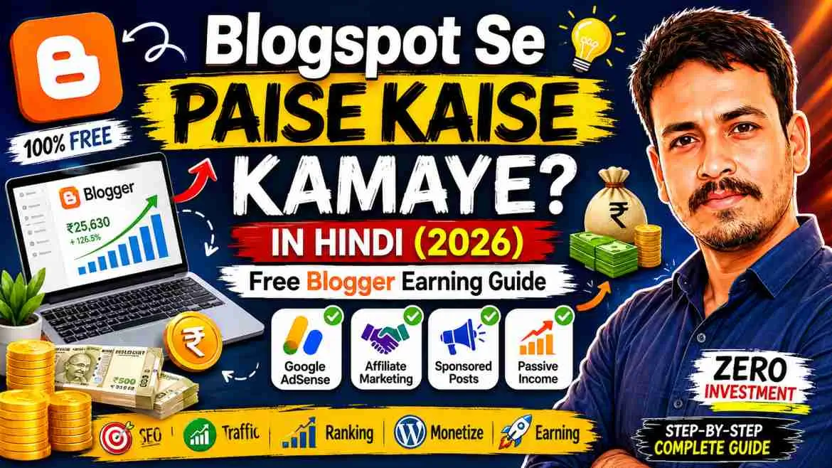 Blogspot Se Paise Kaise Kamaye in Hindi (2026) – Free Blogger Earning Guide